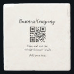 Dessous-de-verre En Pierre Simple entreprise site web code-barres QR ajouter<br><div class="desc">Conçu pour les anniversaires</div>