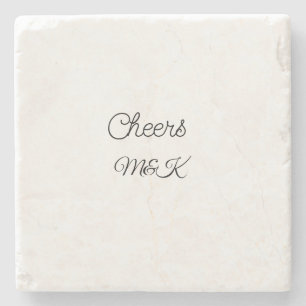 Dessous-de-verre En Pierre Simple minimal ajouter nom acclamations couple nom