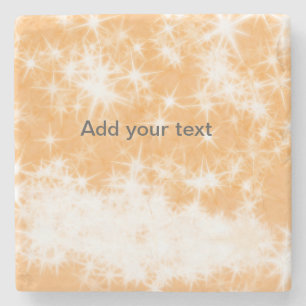 Dessous-de-verre En Pierre Simple paillettes orange scintillement étoiles ajo
