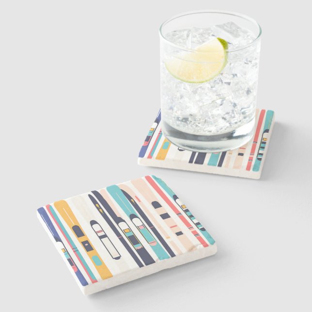 Dessous-de-verre En Pierre Skis (Côté)