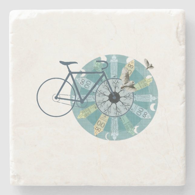 Dessous-de-verre En Pierre Skyline d'Amsterdam (Devant)