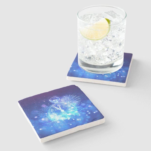 Dessous-de-verre En Pierre SlipperyJoe's electric thrill New Year’s Eve clock (Côté)