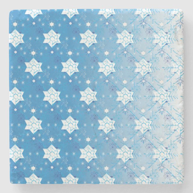 Dessous-de-verre En Pierre Snowflakes motif I (Devant)