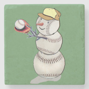 Dessous-de-verre En Pierre Snowman