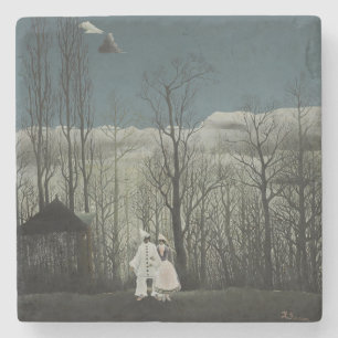 Dessous-de-verre En Pierre Soirée de Carnaval, peinture à l'huile de Henri Ro