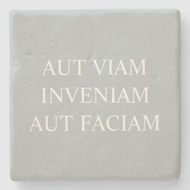 Dessous-de-verre En Pierre Soit Je Trouverai Un Moyen, Soit... Gris latin (Devant)