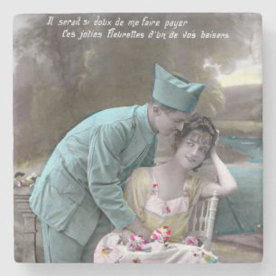 Dessous-de-verre En Pierre Soldat et amoureux