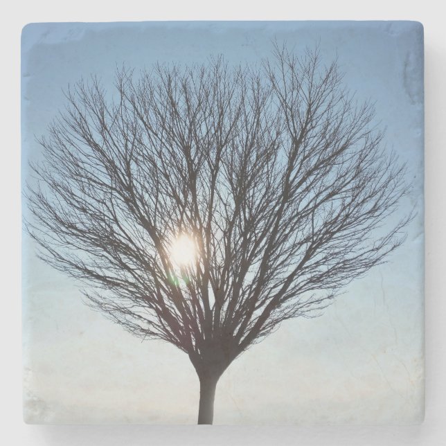 Dessous-de-verre En Pierre soleil d'hiver (Devant)