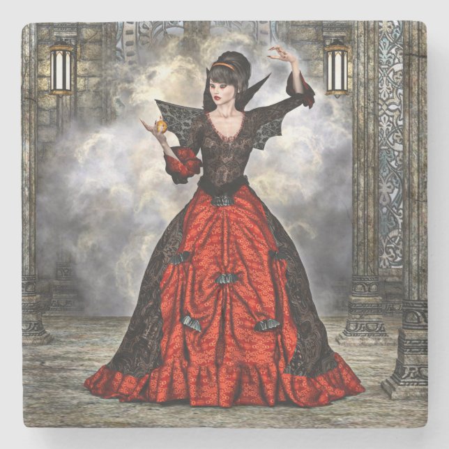 Dessous-de-verre En Pierre Sorcière féminine (Devant)