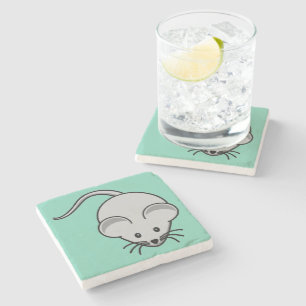 Dessous-de-verre En Pierre Souris adorable