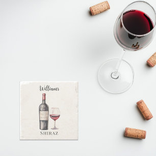 Dessous-de-verre En Pierre Sous-verre pour amateur de vin rouge –  Vin person