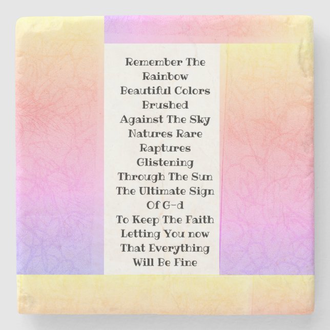 Dessous-de-verre En Pierre Souvenez-vous du Rainbow (Devant)