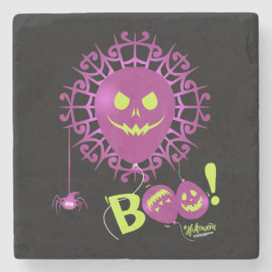 Dessous-de-verre En Pierre Spider Cadeau Boo Ghost Bats Spider Déplaisant Hal