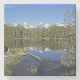 Dessous-de-verre En Pierre Sprague Lake II au Parc national de Rocky Mountain