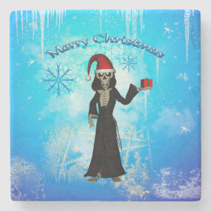 Dessous-de-verre En Pierre Squelette drôle