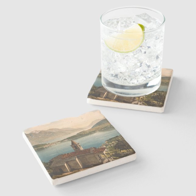 Dessous-de-verre En Pierre St Angelo, lac Como, Lombardie, Italie de Capello (Côté)