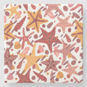 Dessous-de-verre En Pierre Starfish Shells : Motif scandinave