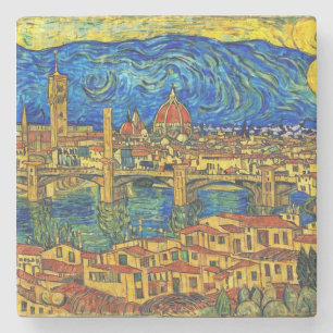 Dessous-de-verre En Pierre Starry Starry Night Florence Italie