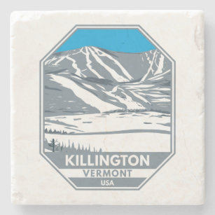 Dessous-de-verre En Pierre Station de ski de Killington Hiver Vermont