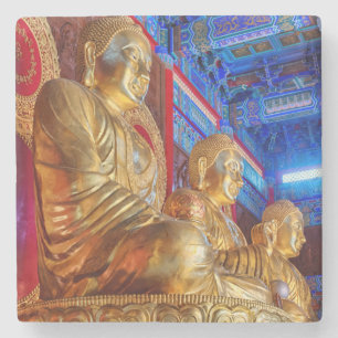Dessous-de-verre En Pierre statue d'image de Bouddha thaïlandais chinois