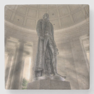 Dessous-de-verre En Pierre Statue en bronze du mémorial Thomas Jefferson