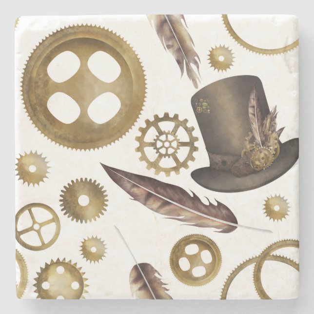 Dessous-de-verre En Pierre Steampunk (Devant)