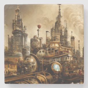 Dessous-de-verre En Pierre Steampunk City