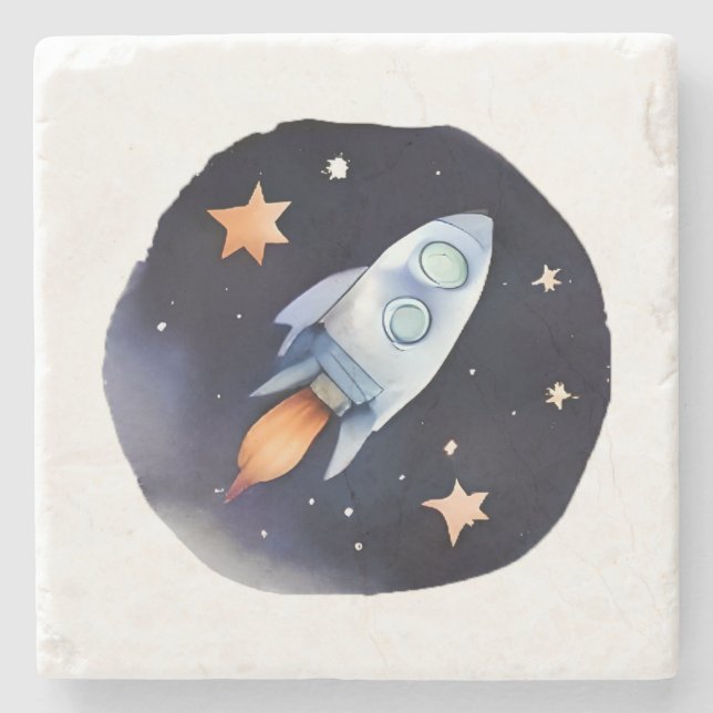 Dessous-de-verre En Pierre Stellar Rocket Adventure (Devant)