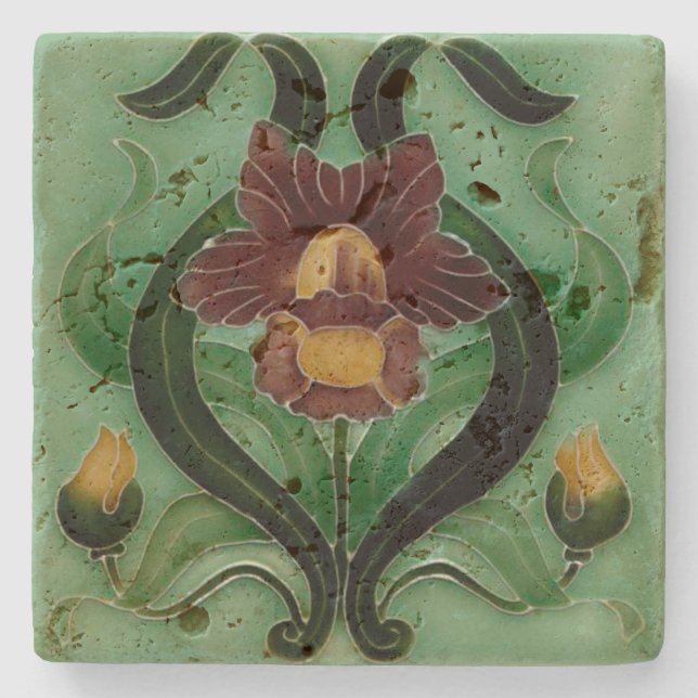 Dessous-de-verre En Pierre Stone Coasters Marble Art Nouveau (Devant)
