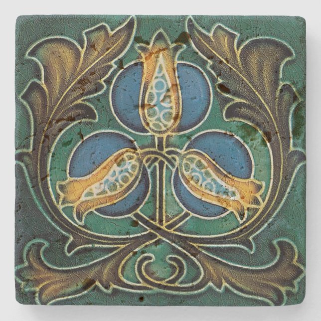 Dessous-de-verre En Pierre Stone Coasters Marble Art Nouveau (Devant)