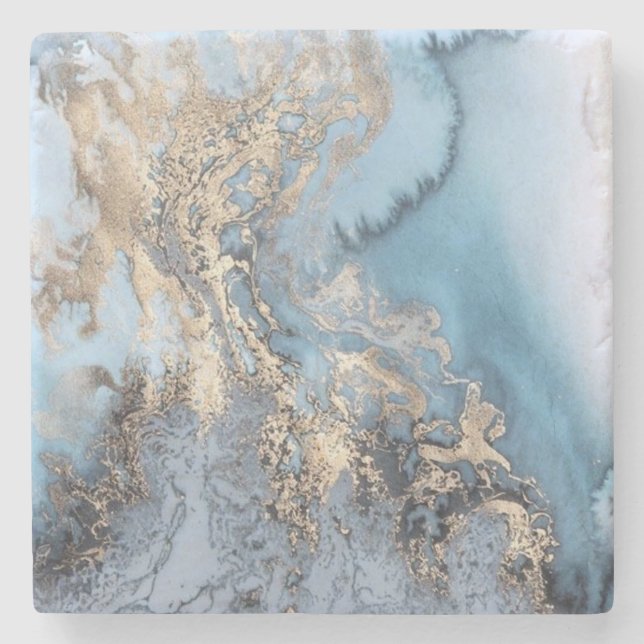 Dessous-de-verre En Pierre Style d'agrégation Abstrait (Devant)
