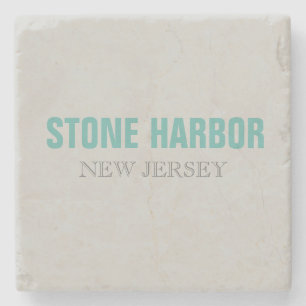 Dessous-de-verre En Pierre Style de plage de Stone Harbor New Jersey