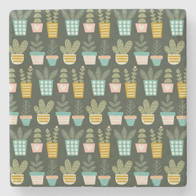 Dessous-de-verre En Pierre Succulent Plants (Devant)