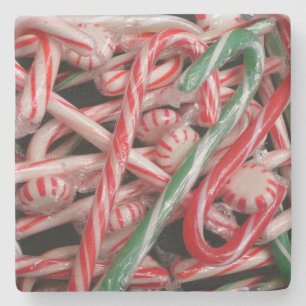 Dessous-de-verre En Pierre Sucres de canne et menthe de Noël