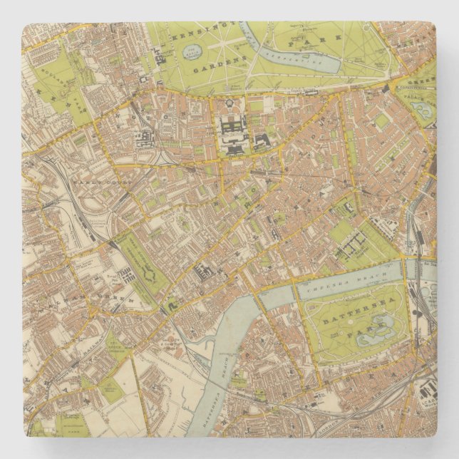 Dessous-de-verre En Pierre Sud-ouest de Londres (Devant)