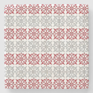 Dessous-de-verre En Pierre SUN traditionnel letton motif géométrique I