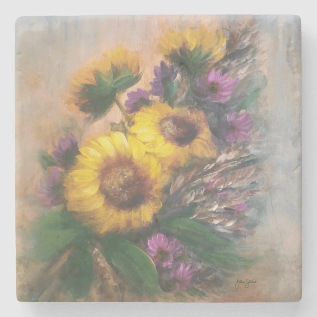 Dessous-de-verre En Pierre Sunflower Breeze by Jason Street - Stone Coaster (Devant)