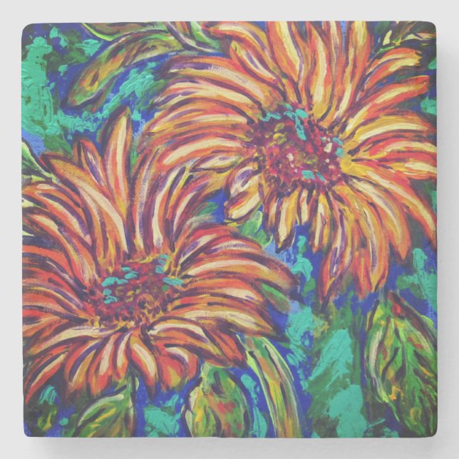 Dessous-de-verre En Pierre Sunflowers Stone Coaster (Devant)