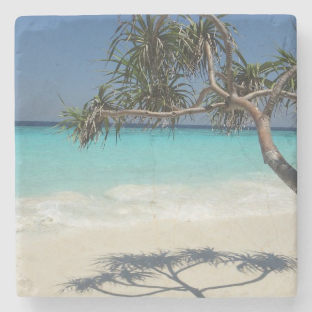 Dessous-de-verre En Pierre Sunny Tropical Beach Ocean Paradise (Devant)