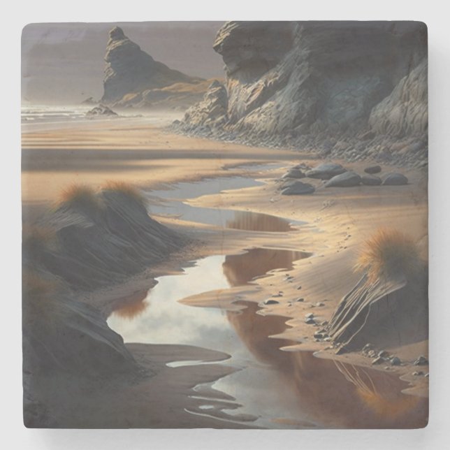 Dessous-de-verre En Pierre Sunset (Devant)