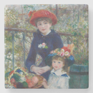 Dessous-de-verre En Pierre Sur la terrasse, portrait impressionniste, Renoir