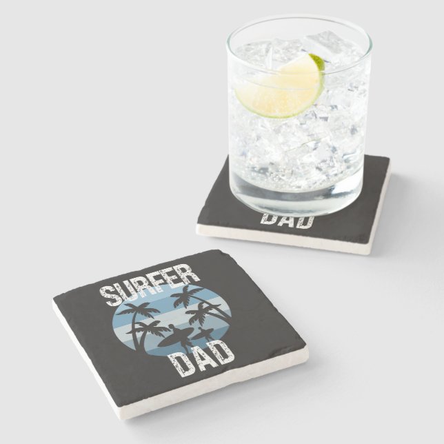 Dessous-de-verre En Pierre Surfer papa (Côté)