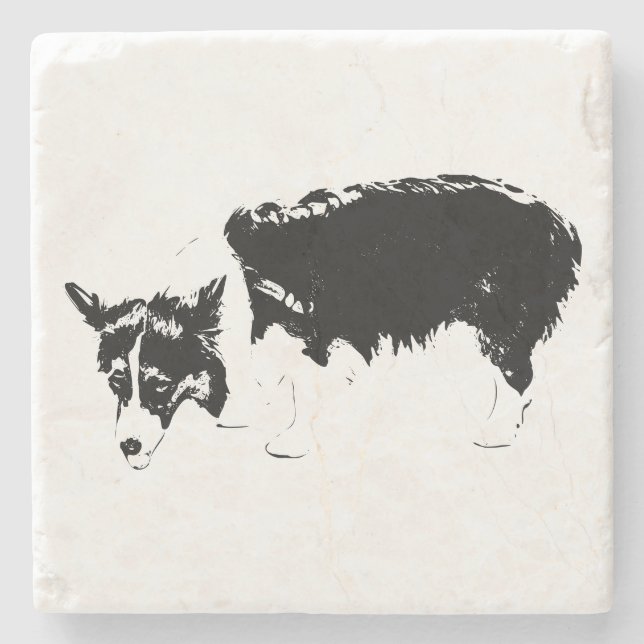 Dessous-de-verre En Pierre Suspension du test de goût (Devant)