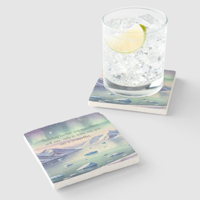 Dessous-de-verre En Pierre Svalbard, Norvège & Citation (Côté)