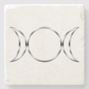 Dessous-de-verre En Pierre Symbole de déesse triple païen