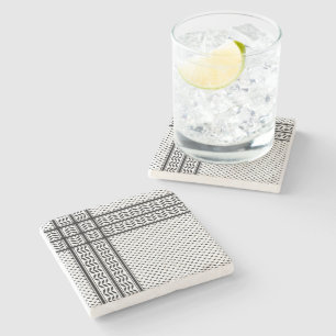 Dessous-de-verre En Pierre Symbole Keffiyeh de la Palestine Motif de résistan