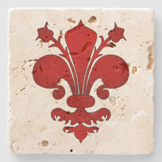 Dessous-de-verre En Pierre Symbole médiéval de la fleur de lis