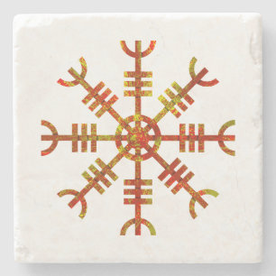 Dessous-de-verre En Pierre SYMBOLE VIKING D'Awe Norse