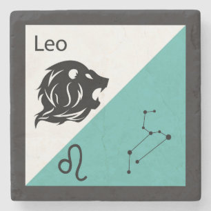 Dessous-de-verre En Pierre Symbole zodiaque mignon, signe et présentation de