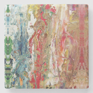 Dessous-de-verre En Pierre Symphonie du Chaos - Palette de l’artiste Abstrait